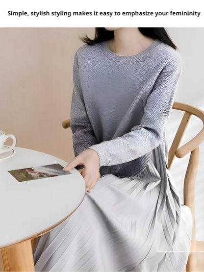 Womens Midlength Bottoming Knit Dress