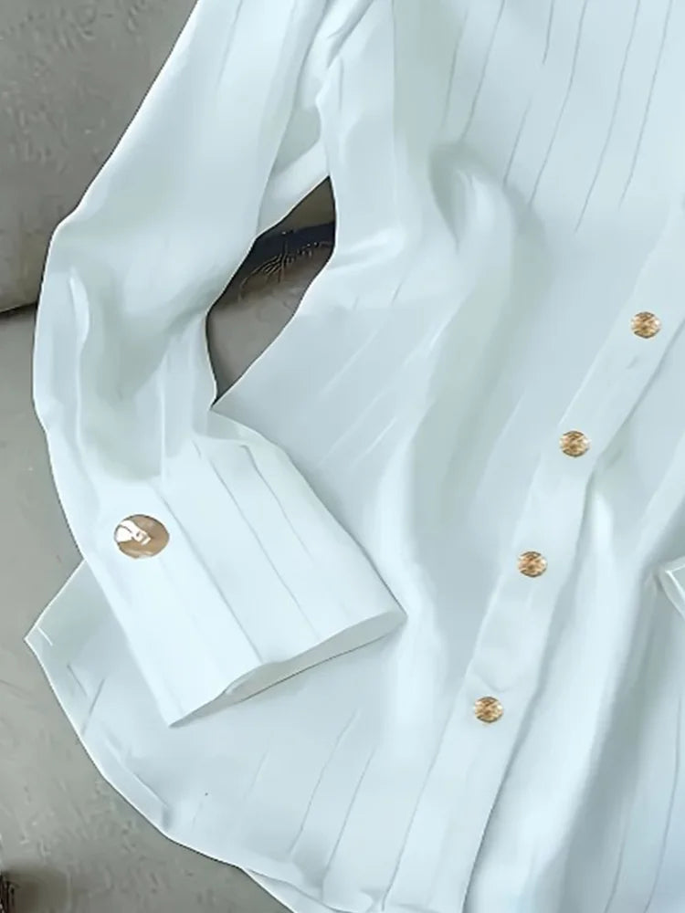 French Style Elegant Blouse Striped