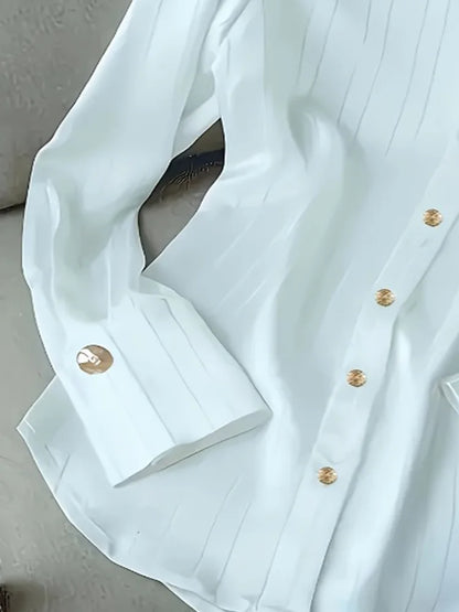 French Style Elegant Blouse Striped